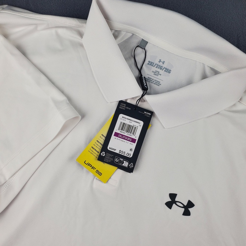 Under Armour Performance 3.0 Golf Polo UPF 50 Loose Fit 2XL